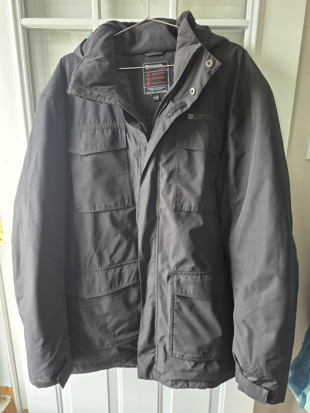 Mountain Warehouse Extreme Men’s Black Down-filled Hooded Parka
